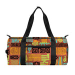 Ethnic Tiki Pattern Print Gym Bag