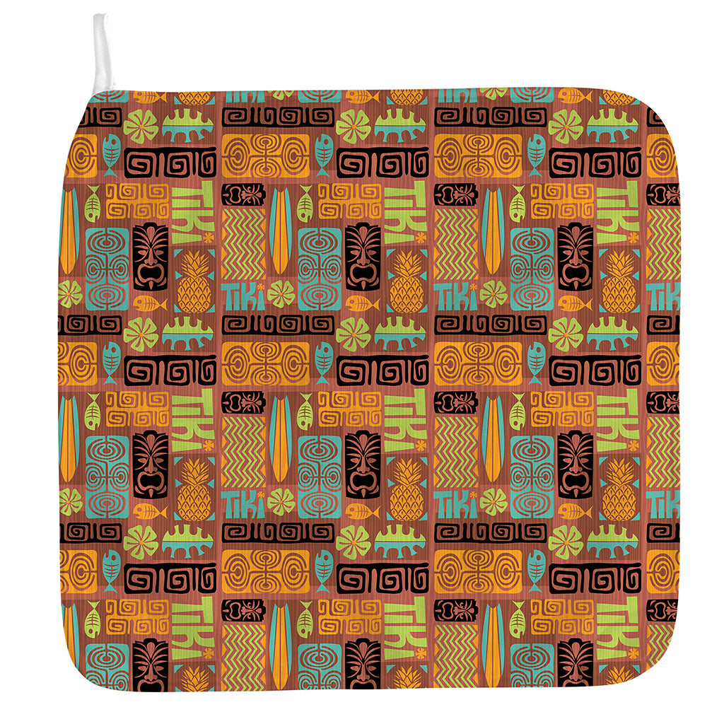 Ethnic Tiki Pattern Print Hand Towel