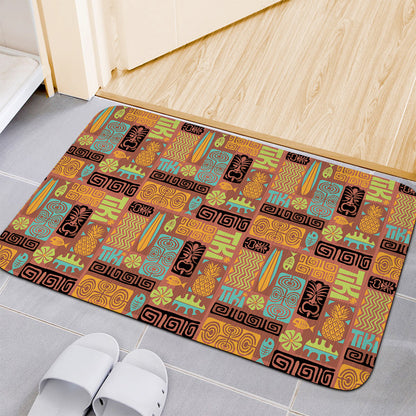 Ethnic Tiki Pattern Print Indoor Door Mat