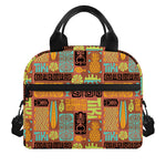 Ethnic Tiki Pattern Print Insulated Lunch Bag