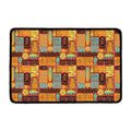 Ethnic Tiki Pattern Print Kitchen Mat