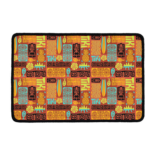 Ethnic Tiki Pattern Print Kitchen Mat