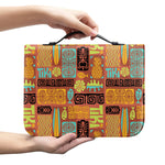 Ethnic Tiki Pattern Print Leather Bible Cover