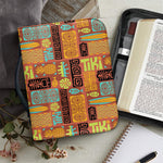 Ethnic Tiki Pattern Print Leather Bible Cover