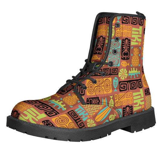 Ethnic Tiki Pattern Print Backpack