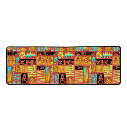 Ethnic Tiki Pattern Print Long Kitchen Mat