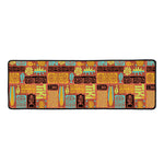Ethnic Tiki Pattern Print Long Kitchen Mat
