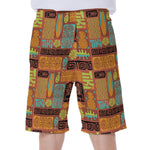 Ethnic Tiki Pattern Print Men's Beach Shorts