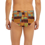 Ethnic Tiki Pattern Print Men's Briefs