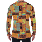Ethnic Tiki Pattern Print Men's Long Sleeve T-Shirt