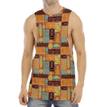Ethnic Tiki Pattern Print Men's Muscle Tank Top