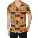 Ethnic Tiki Pattern Print Men's Shirt