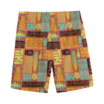 Ethnic Tiki Pattern Print Men's Sports Shorts