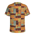 Ethnic Tiki Pattern Print Men's Sports T-Shirt