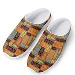 Ethnic Tiki Pattern Print Mesh Casual Shoes