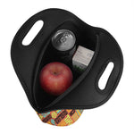 Ethnic Tiki Pattern Print Neoprene Lunch Bag