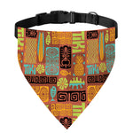 Ethnic Tiki Pattern Print Over The Collar Dog Bandana