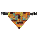 Ethnic Tiki Pattern Print Over The Collar Dog Bandana