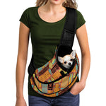 Ethnic Tiki Pattern Print Pet Sling Carrier
