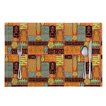 Ethnic Tiki Pattern Print Placemat