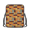 Ethnic Tiki Pattern Print Rectangular Crossbody Bag