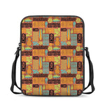 Ethnic Tiki Pattern Print Rectangular Crossbody Bag