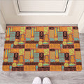 Ethnic Tiki Pattern Print Rubber Doormat