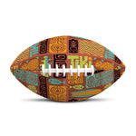 Ethnic Tiki Pattern Print Rugby Ball