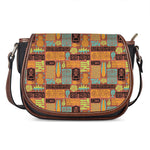 Ethnic Tiki Pattern Print Saddle Bag