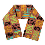 Ethnic Tiki Pattern Print Scarf