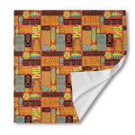 Ethnic Tiki Pattern Print Silk Bandana