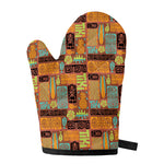 Ethnic Tiki Pattern Print Single Oven Mitt