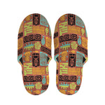 Ethnic Tiki Pattern Print Slippers