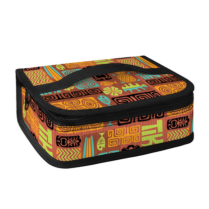 Ethnic Tiki Pattern Print Small Lunch Bag