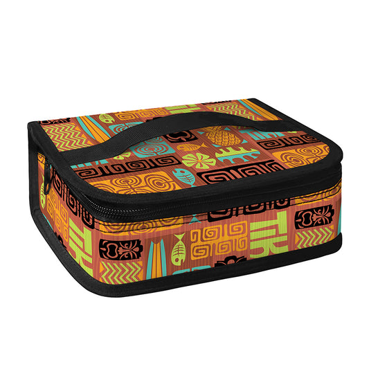 Ethnic Tiki Pattern Print Small Lunch Bag