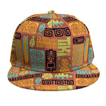 Ethnic Tiki Pattern Print Snapback Cap