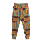 Ethnic Tiki Pattern Print Sweatpants