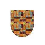 Ethnic Tiki Pattern Print Toilet Lid Cover