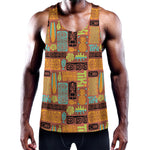 Ethnic Tiki Pattern Print Training Tank Top
