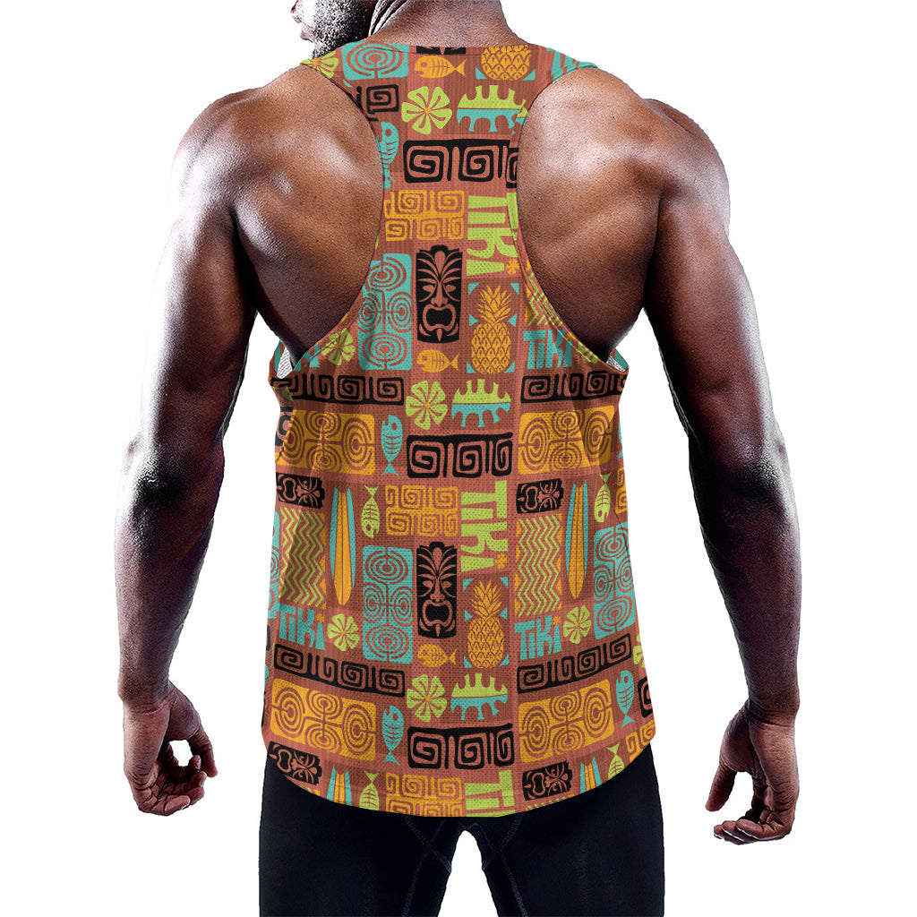 Ethnic Tiki Pattern Print Training Tank Top