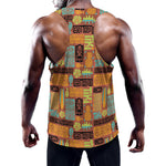 Ethnic Tiki Pattern Print Training Tank Top