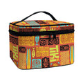 Ethnic Tiki Pattern Print Travel Makeup Bag