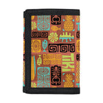 Ethnic Tiki Pattern Print Trifold Wallet