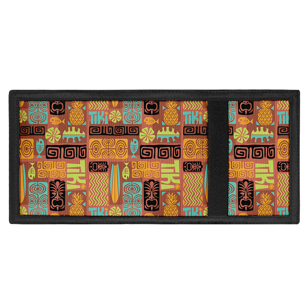 Ethnic Tiki Pattern Print Trifold Wallet