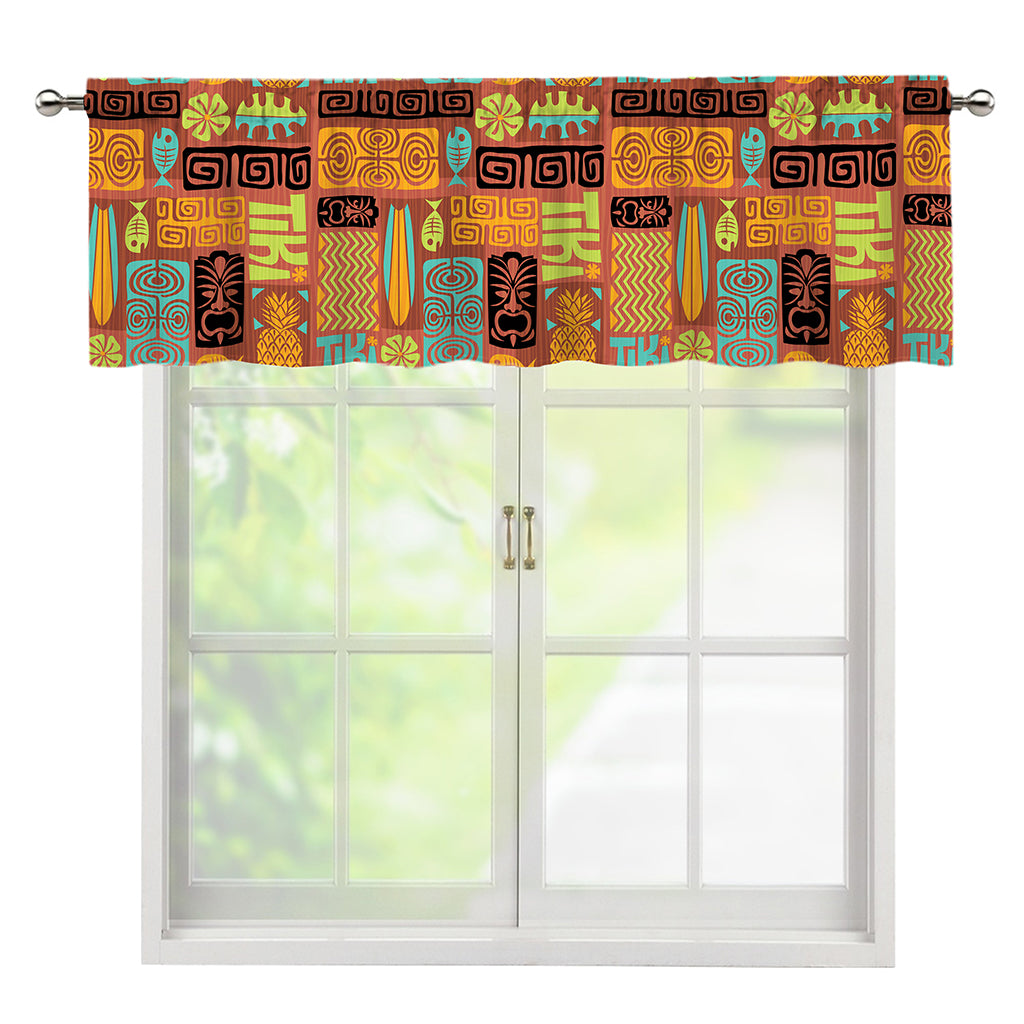 Ethnic Tiki Pattern Print Window Valance