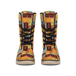 Ethnic Tiki Pattern Print Winter Boots