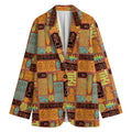 Ethnic Tiki Pattern Print Women's Blazer