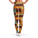Ethnic Tiki Pattern Print Women's Leggings