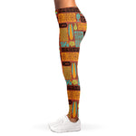 Ethnic Tiki Pattern Print Women's Leggings