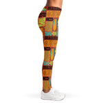 Ethnic Tiki Pattern Print Women's Leggings